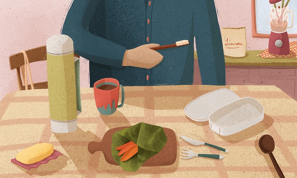 Plastikfrei leben Illustration