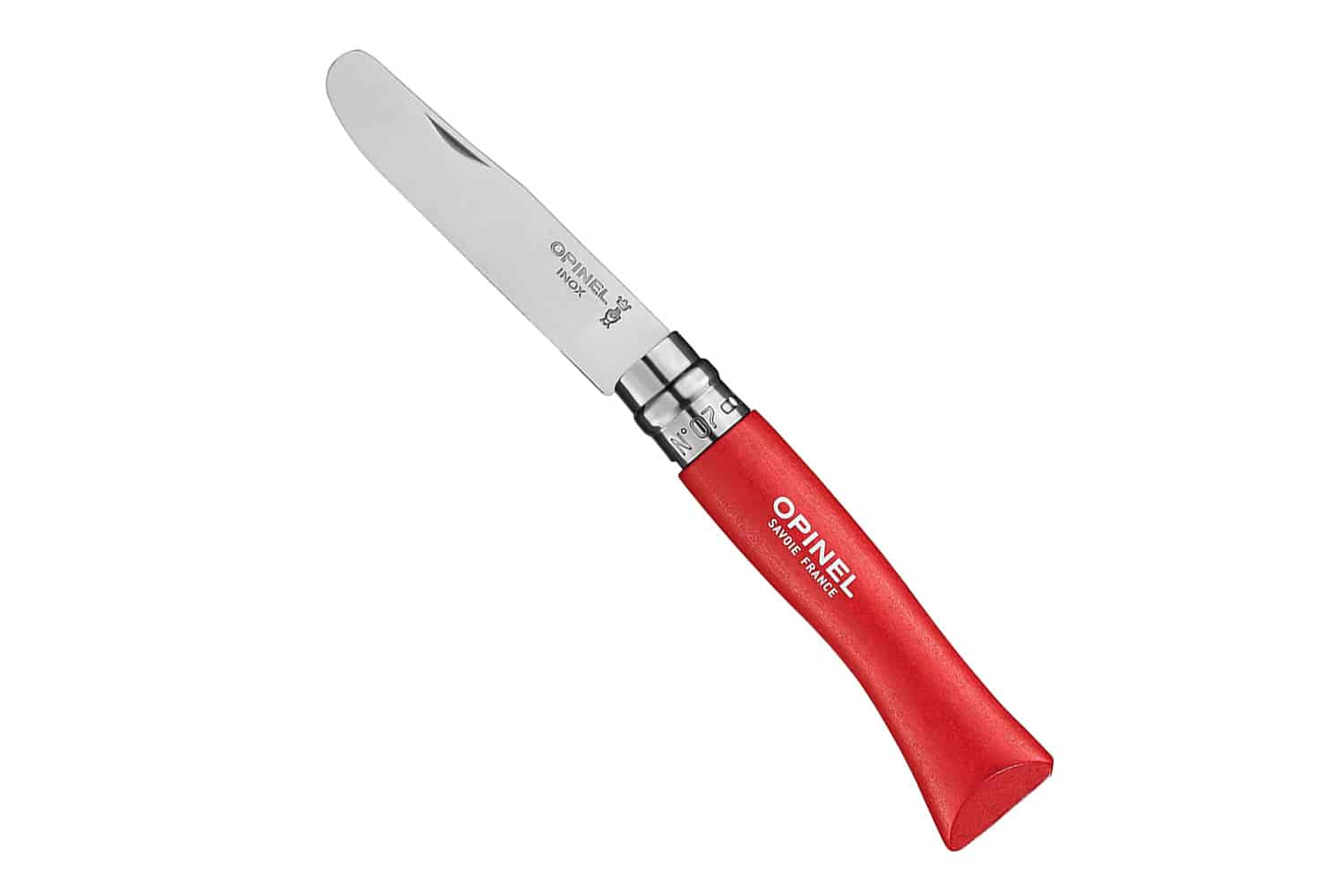 Messer mit abgerundeter Spitze von Opinel in Rot