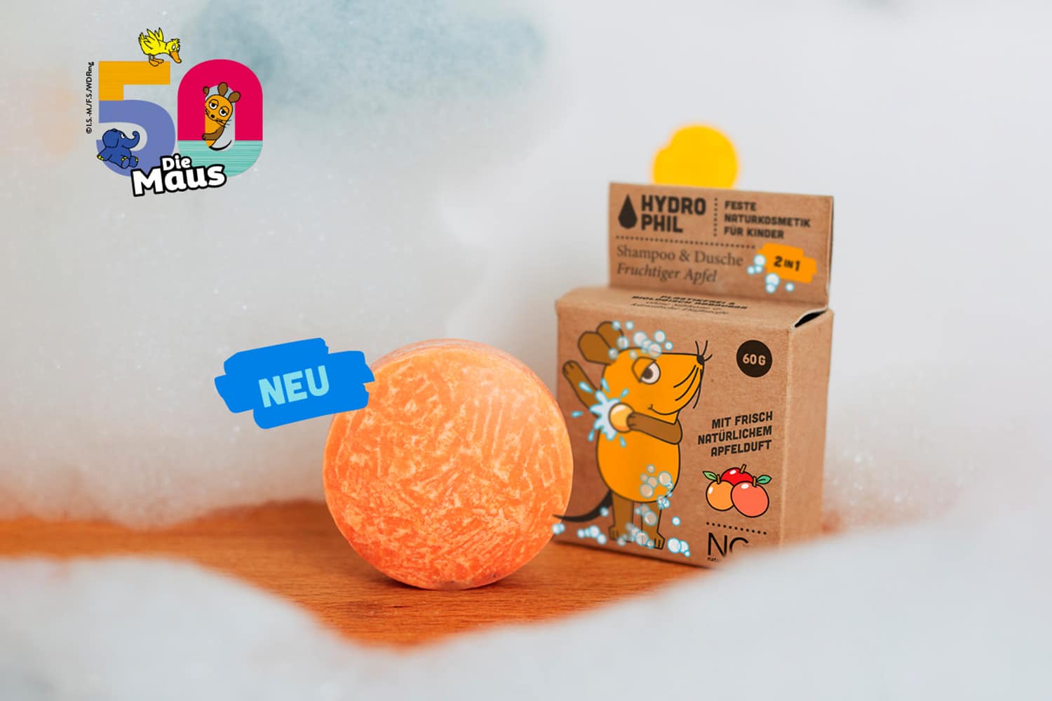 Hydrophil Kinder Shampoo 2in1 Maus Apfel