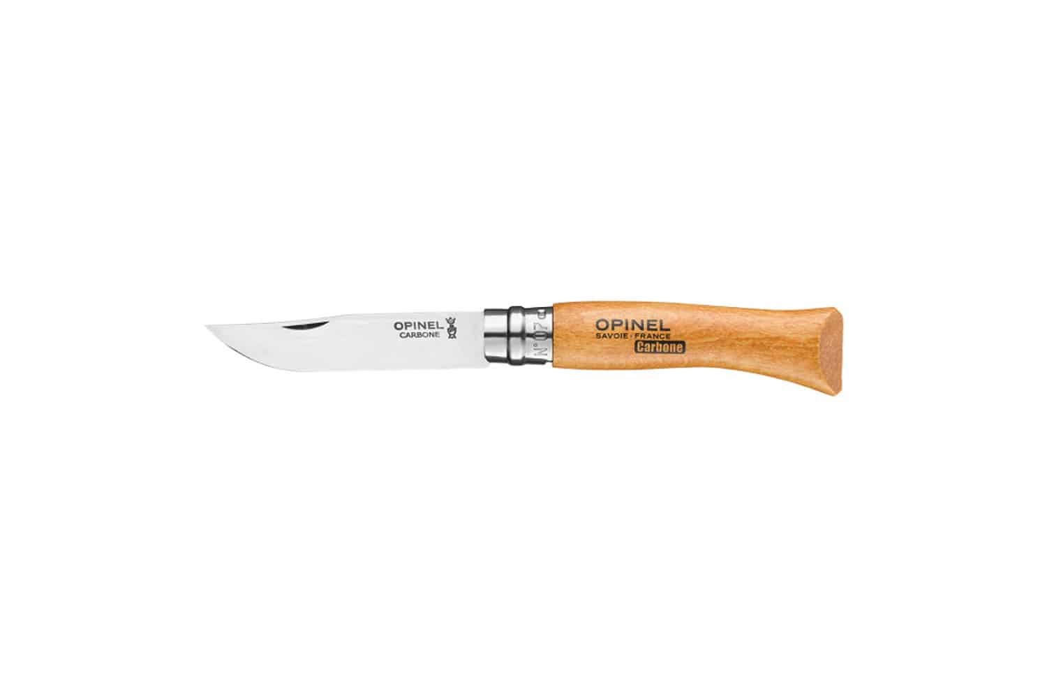 Opinel No. 7 Buche Taschenmesser Carbon