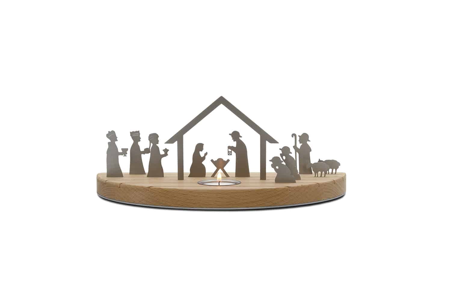 Unoferrum Silhouette Weihnachtskrippe Buche Medium
