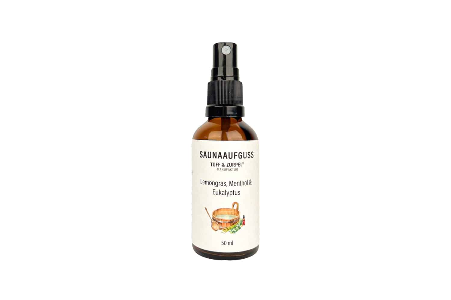 Saunaaufguss 100% natürlich mit Lemongras, Menthol & Eukalyptus 50ml