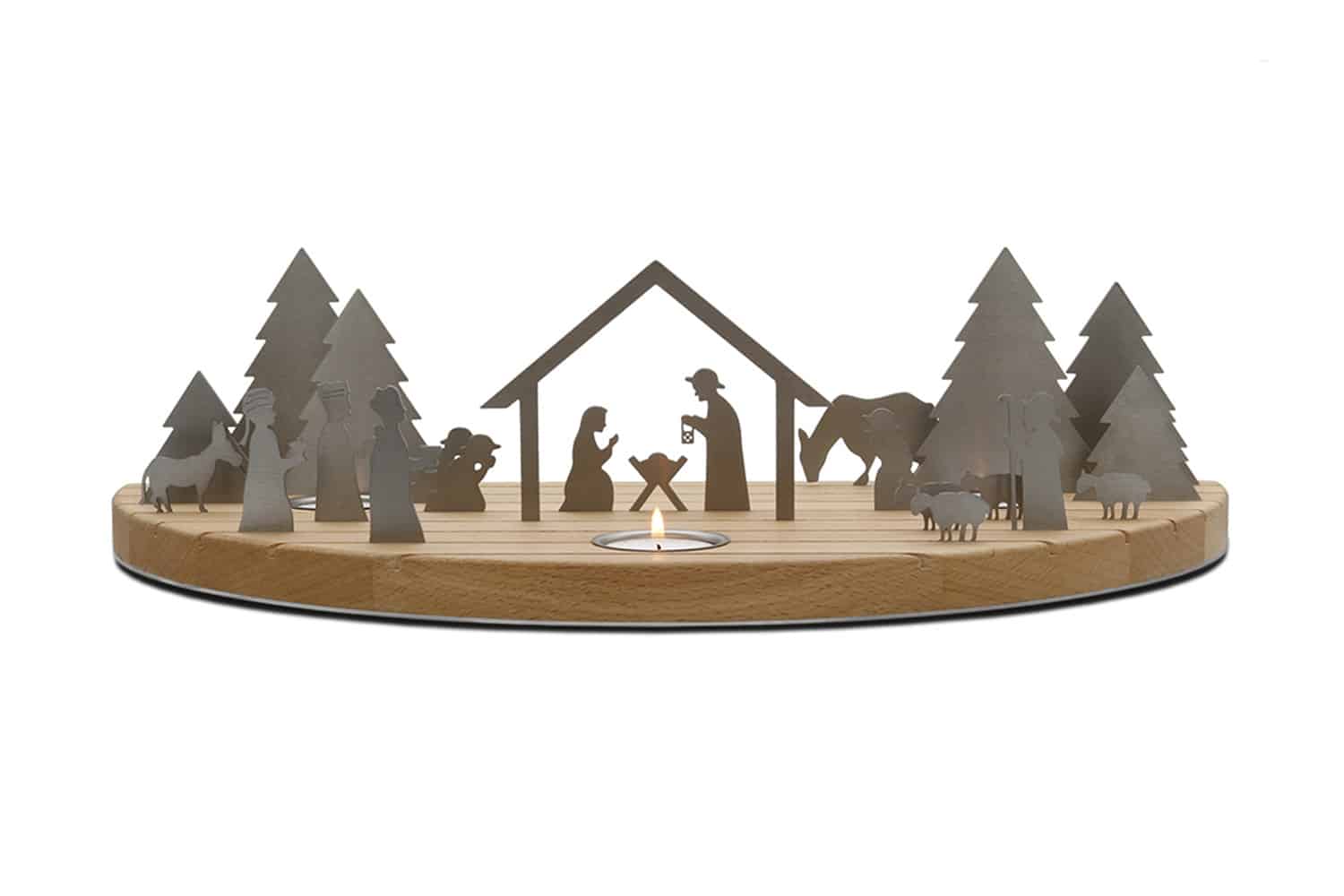 Unoferrum Silhouette Weihnachtskrippe Buche Large