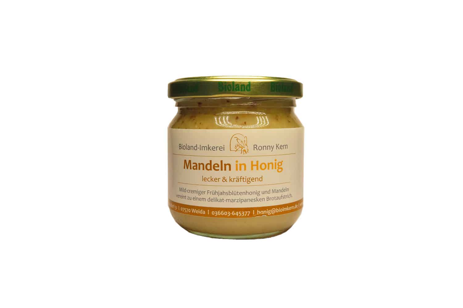 Mandeln in Honig Bioland Imkerei Kern 250g