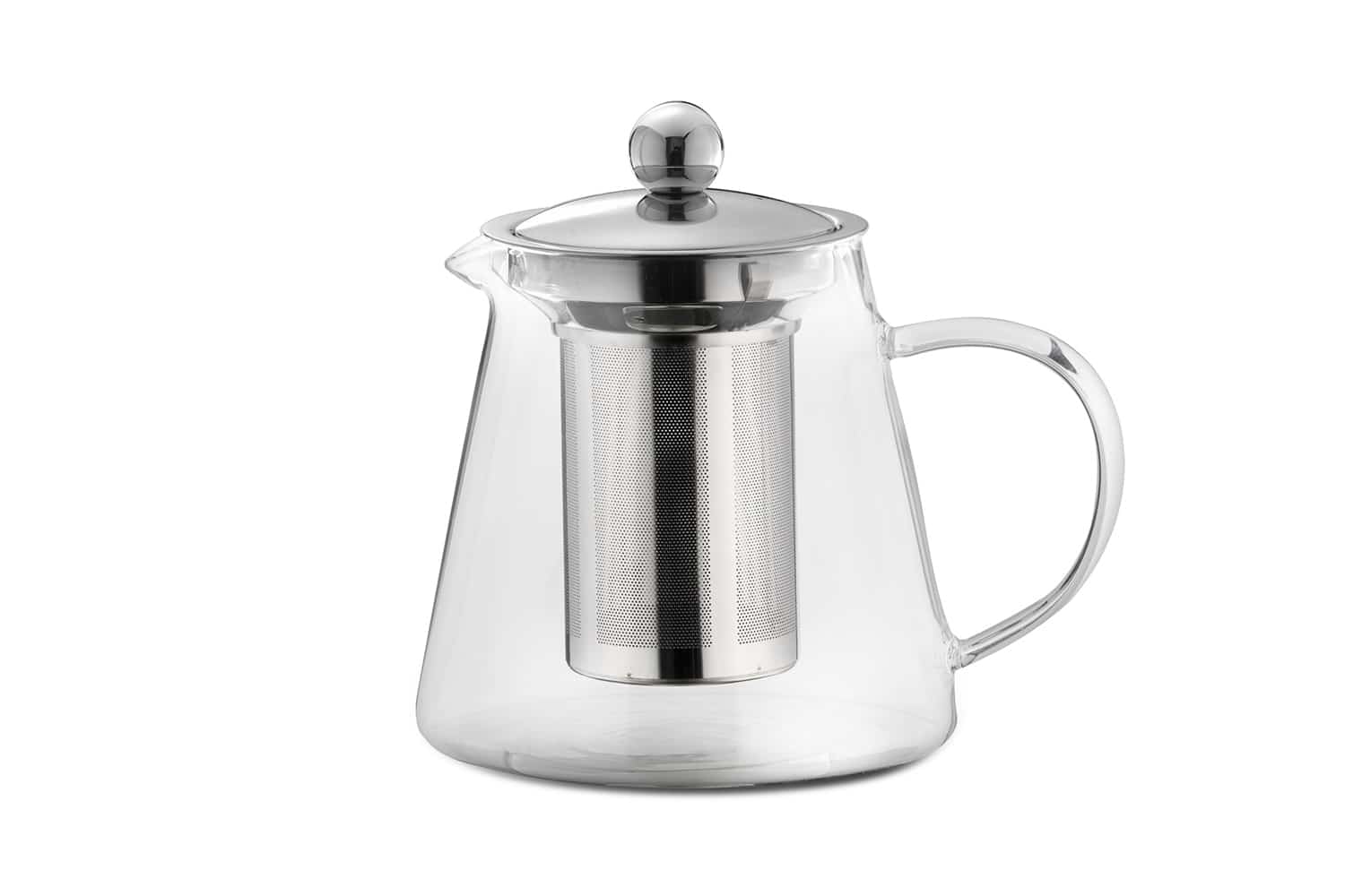 Teekanne aus Borosilikatglas mit Teefilter 800 ml