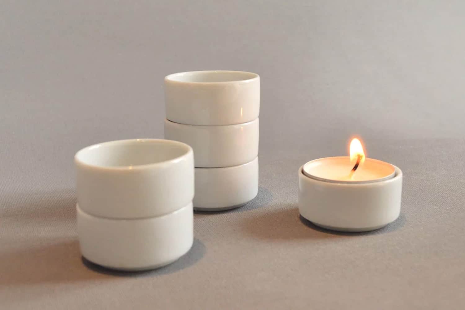 Teelichthalter Porzellan 43mm
