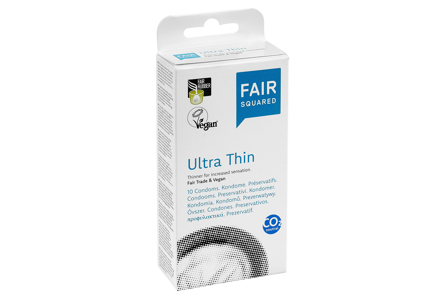 FAIR SQUARED Extra dünne Kondome aus Naturkautschuk "Ultra Thin" 10 Stück