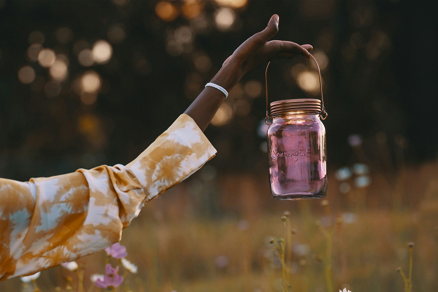 Sonnenglas® 1000ml Solarlaterne Lilac Edition