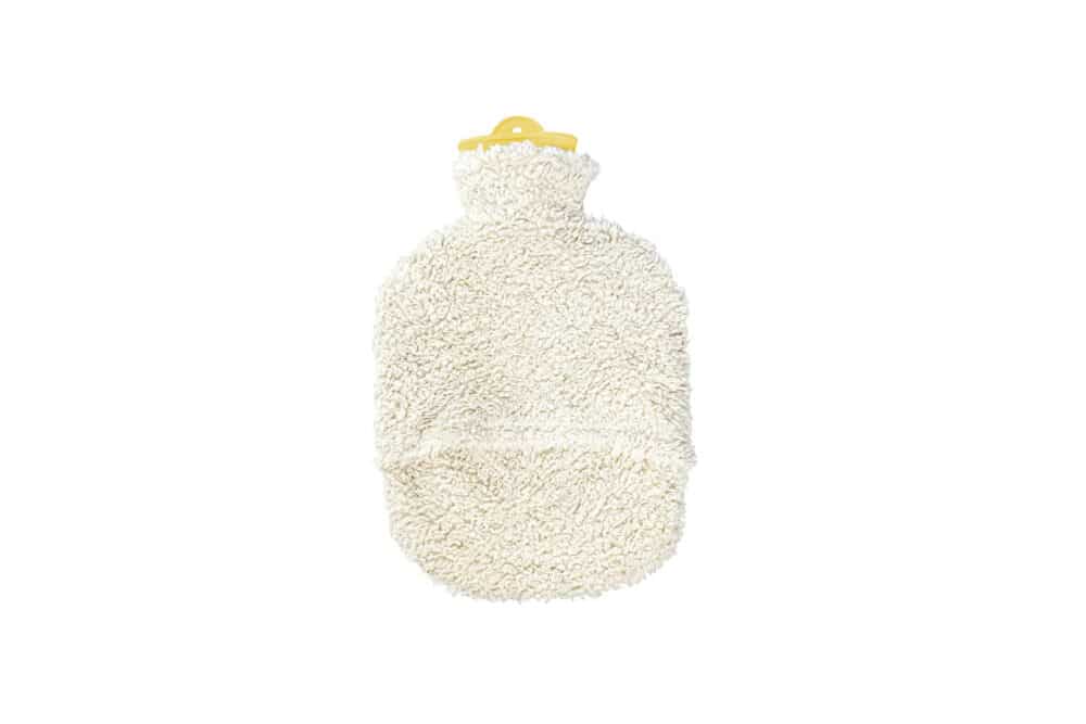 Wärmflaschenbezug Plüsch Bio Baumwolle 800ml Kinder mit Gelber Sänger Wärmflasche Set