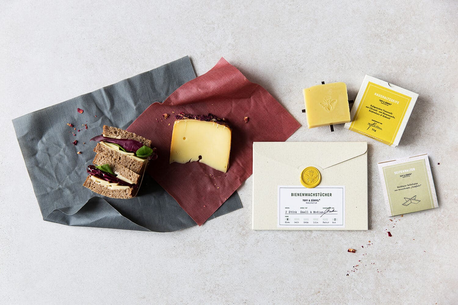Geschenkset Bienenwachstücher Rot