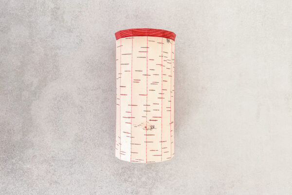 MOYA storage jar made of birch bark with decorative stitching